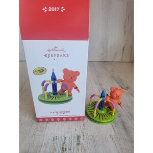 Hallmark Color Me Merry Crayola Carousel ornament Xmas